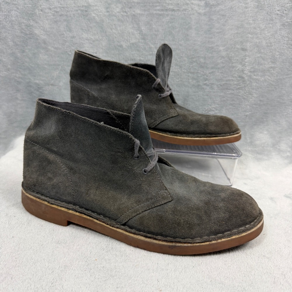 Clarks Mens 11 Grey Suede Desert Boots Chukka Lace Up 26033973 Quiet Luxury